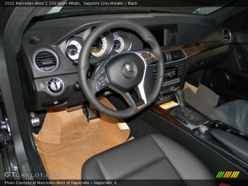 Sapphire Grey Metallic / Black 2012 Mercedes-Benz C 300 Sport 4Matic