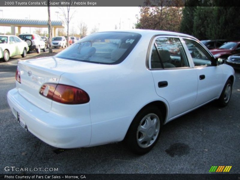 Super White / Pebble Beige 2000 Toyota Corolla VE