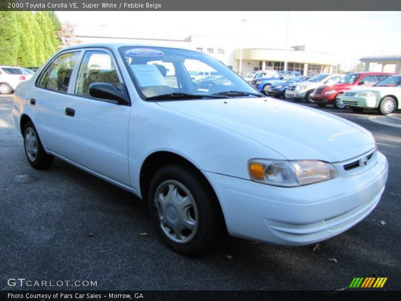 Super White / Pebble Beige 2000 Toyota Corolla VE