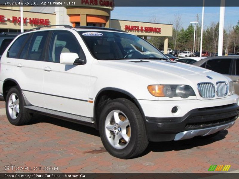 Alpine White / Beige 2002 BMW X5 3.0i