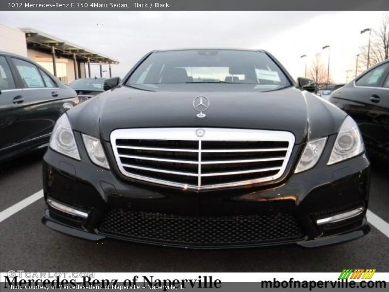 Black / Black 2012 Mercedes-Benz E 350 4Matic Sedan