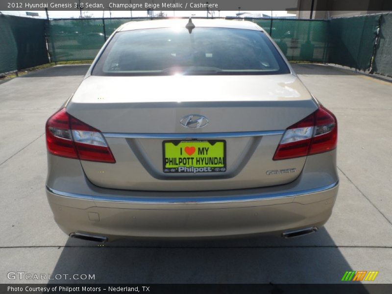 Champagne Beige Metallic / Cashmere 2012 Hyundai Genesis 3.8 Sedan