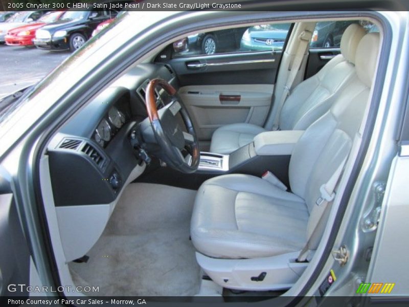 Satin Jade Pearl / Dark Slate Gray/Light Graystone 2005 Chrysler 300 C HEMI