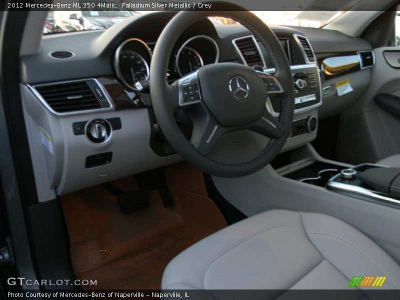 Palladium Silver Metallic / Grey 2012 Mercedes-Benz ML 350 4Matic