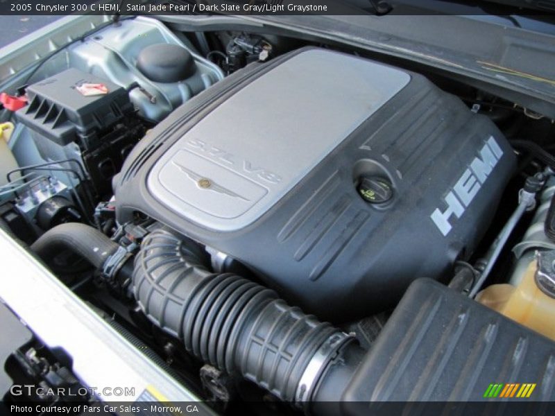 Satin Jade Pearl / Dark Slate Gray/Light Graystone 2005 Chrysler 300 C HEMI