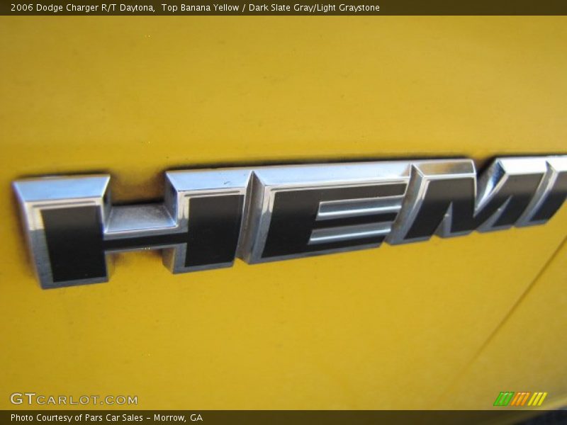 Top Banana Yellow / Dark Slate Gray/Light Graystone 2006 Dodge Charger R/T Daytona