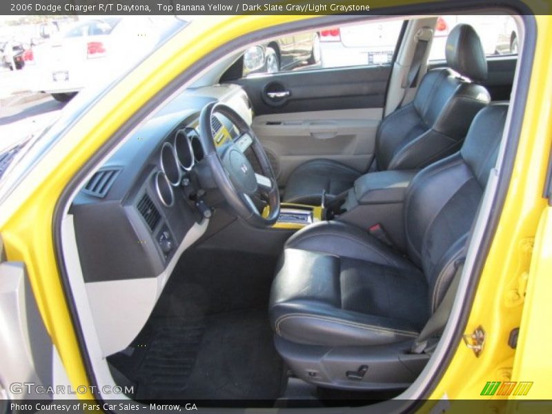Top Banana Yellow / Dark Slate Gray/Light Graystone 2006 Dodge Charger R/T Daytona