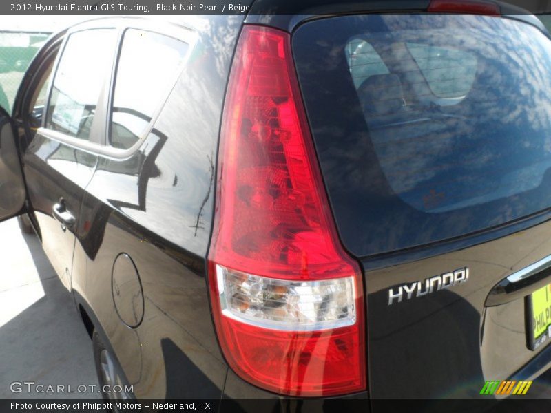 Black Noir Pearl / Beige 2012 Hyundai Elantra GLS Touring