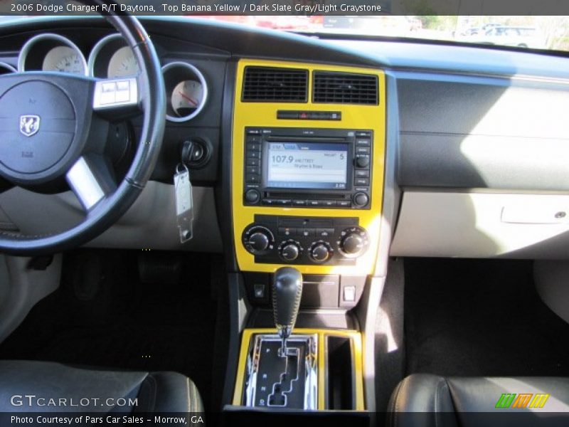 Top Banana Yellow / Dark Slate Gray/Light Graystone 2006 Dodge Charger R/T Daytona