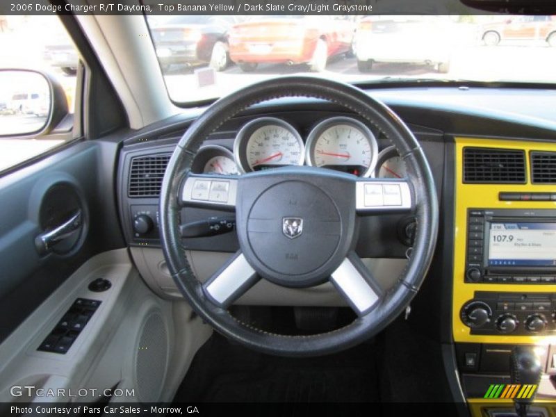 Top Banana Yellow / Dark Slate Gray/Light Graystone 2006 Dodge Charger R/T Daytona