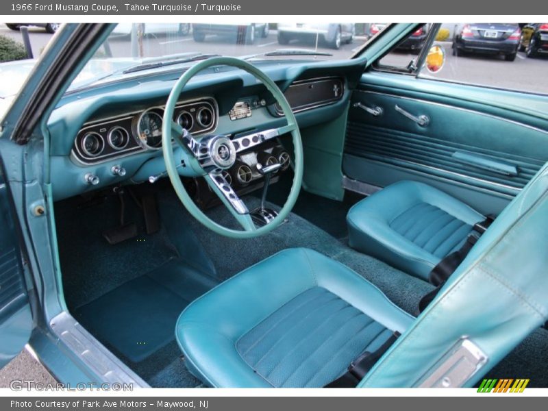Turquoise Interior - 1966 Mustang Coupe 