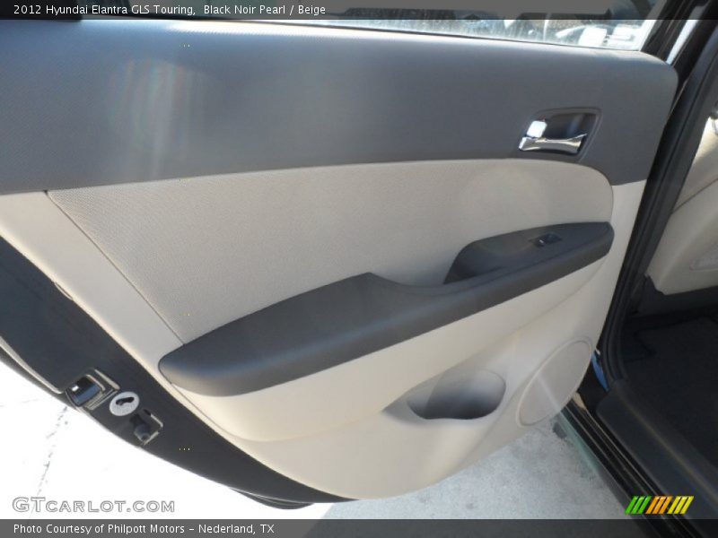 Black Noir Pearl / Beige 2012 Hyundai Elantra GLS Touring