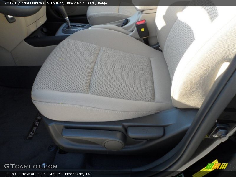 Black Noir Pearl / Beige 2012 Hyundai Elantra GLS Touring