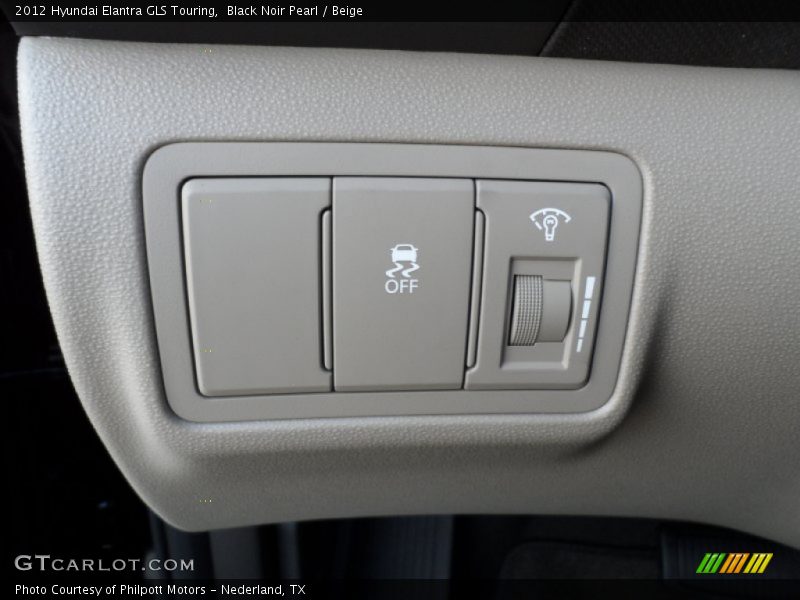 Black Noir Pearl / Beige 2012 Hyundai Elantra GLS Touring
