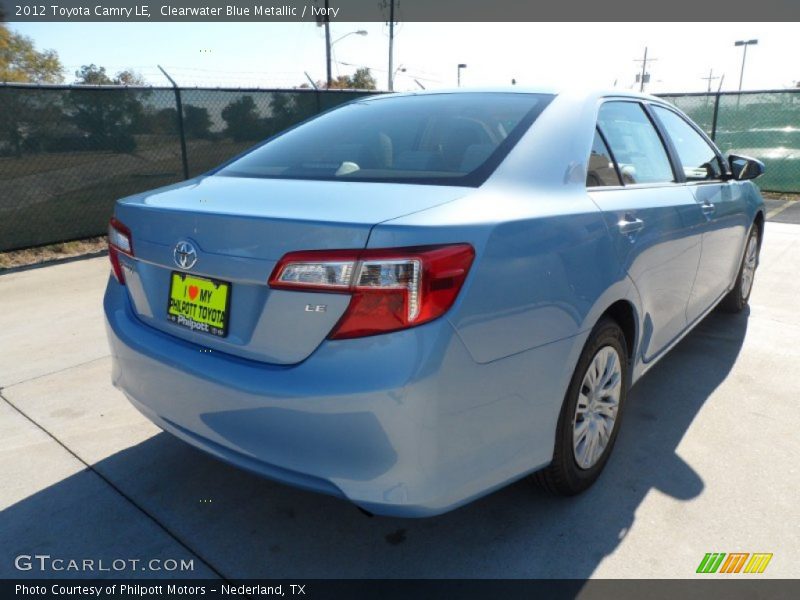 Clearwater Blue Metallic / Ivory 2012 Toyota Camry LE