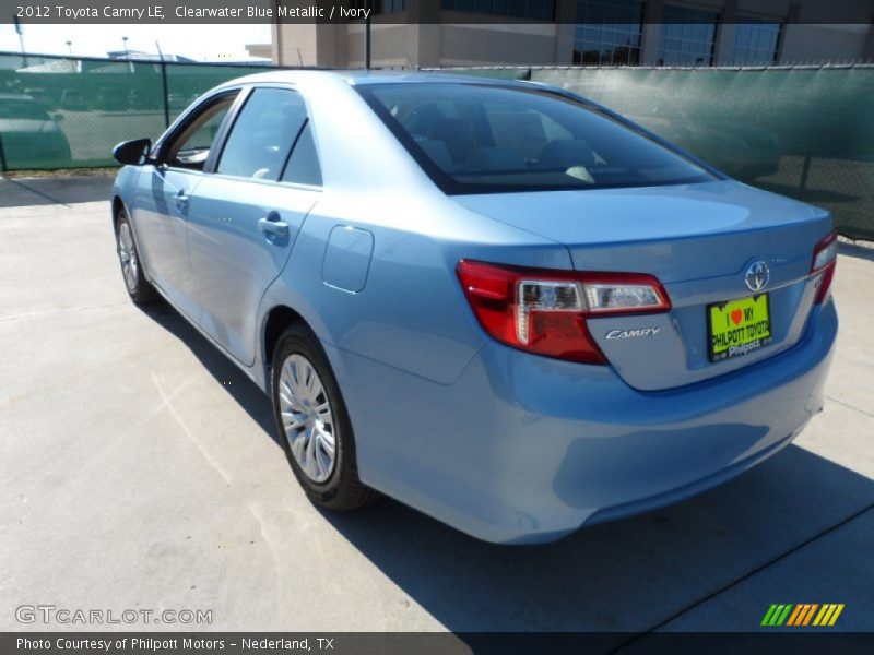 Clearwater Blue Metallic / Ivory 2012 Toyota Camry LE