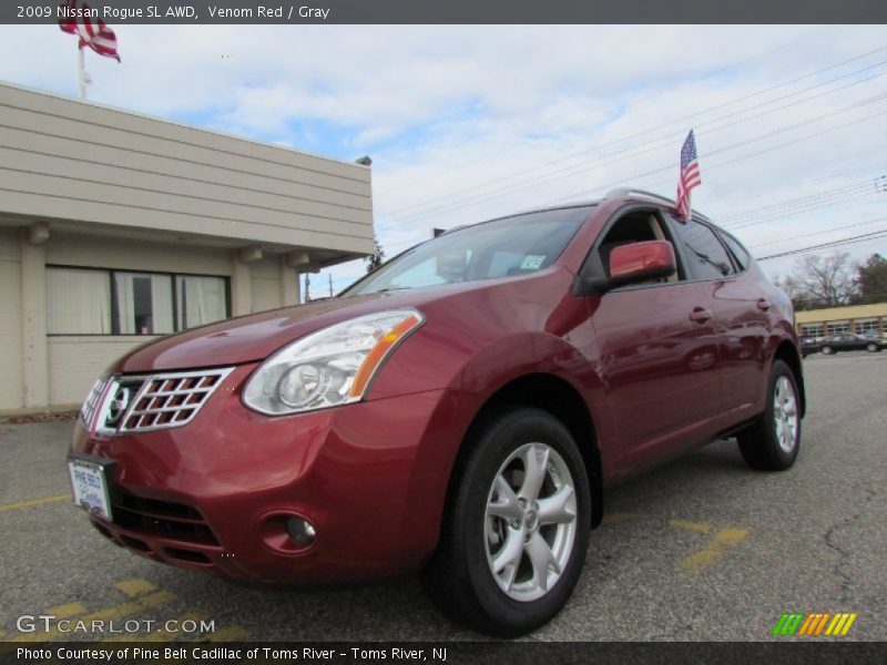 Venom Red / Gray 2009 Nissan Rogue SL AWD