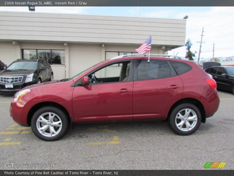 Venom Red / Gray 2009 Nissan Rogue SL AWD