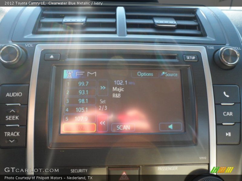 Clearwater Blue Metallic / Ivory 2012 Toyota Camry LE