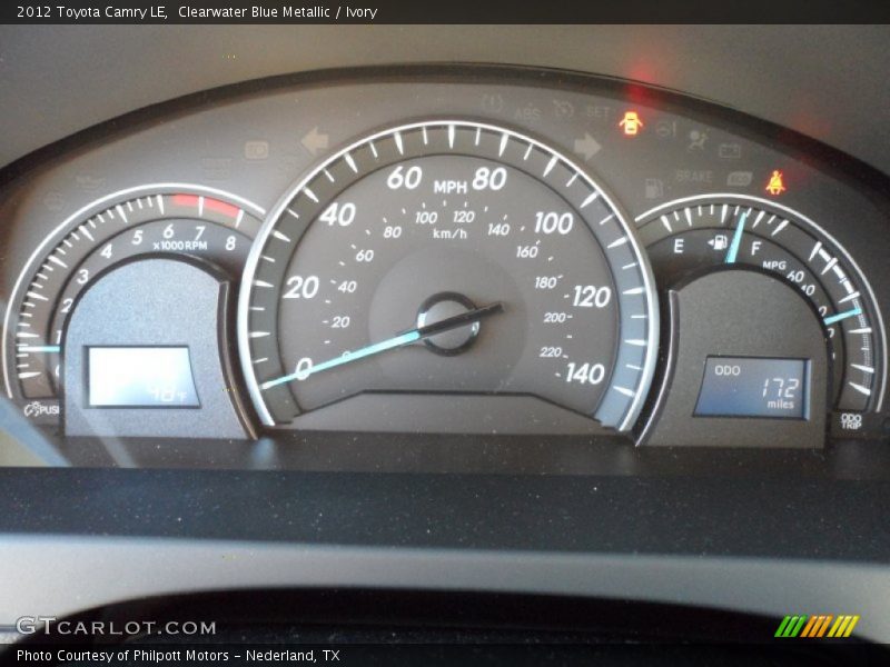 Clearwater Blue Metallic / Ivory 2012 Toyota Camry LE