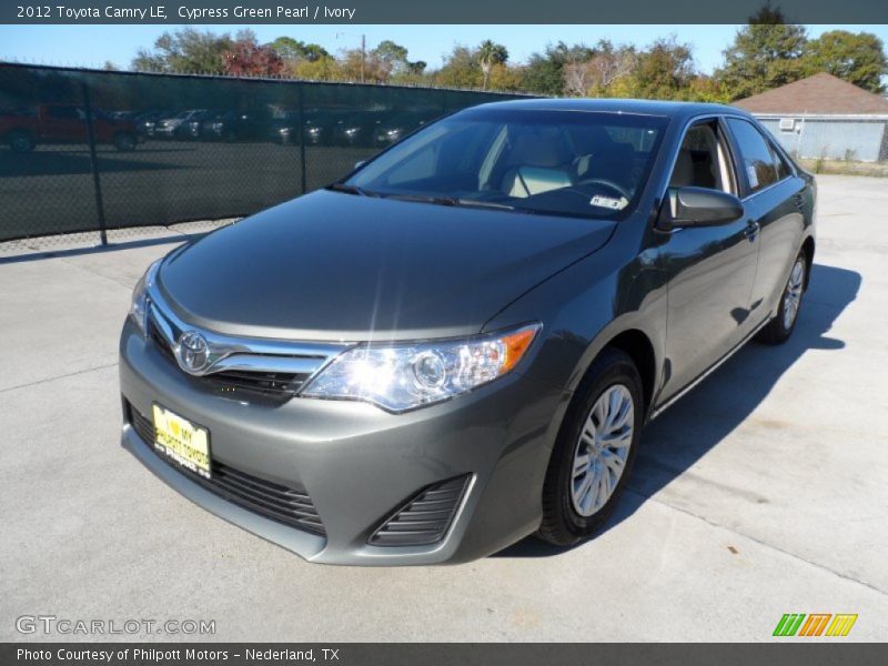 Cypress Green Pearl / Ivory 2012 Toyota Camry LE