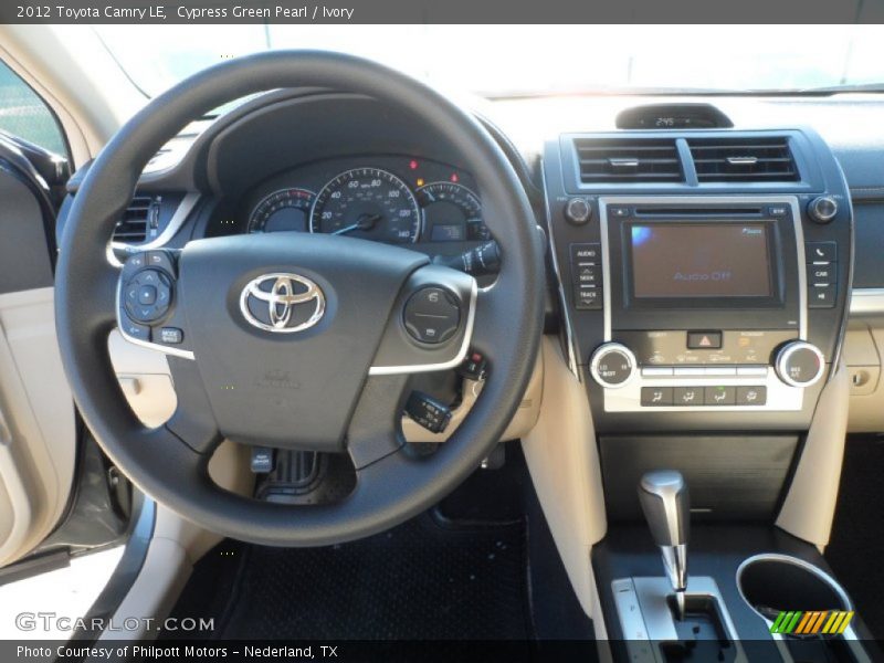 Cypress Green Pearl / Ivory 2012 Toyota Camry LE