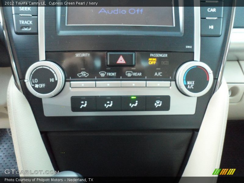 Cypress Green Pearl / Ivory 2012 Toyota Camry LE
