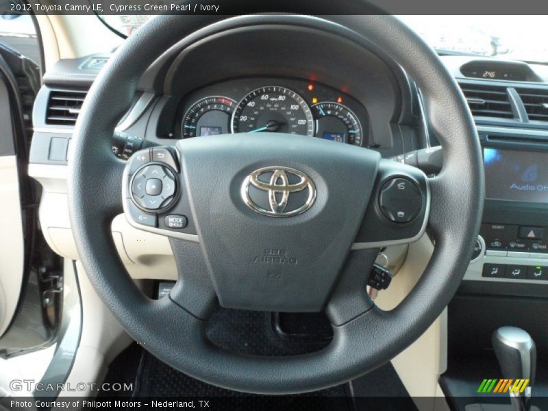 Cypress Green Pearl / Ivory 2012 Toyota Camry LE