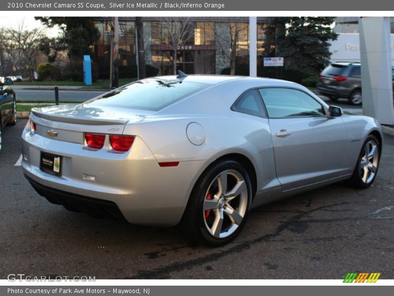 Silver Ice Metallic / Black/Inferno Orange 2010 Chevrolet Camaro SS Coupe