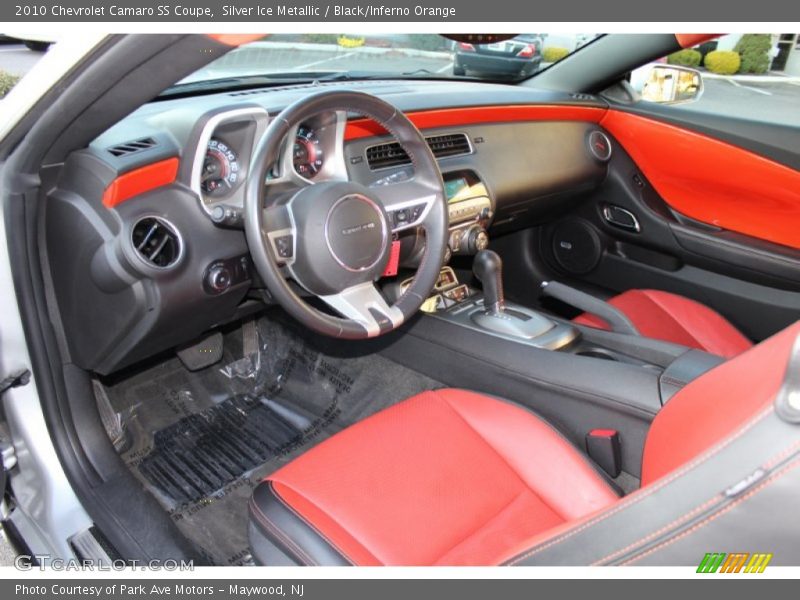  2010 Camaro SS Coupe Black/Inferno Orange Interior