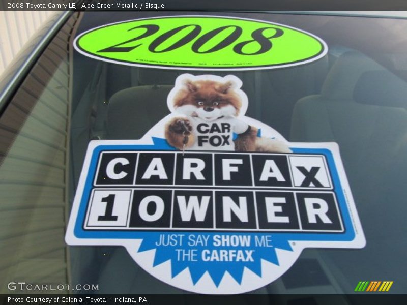 Aloe Green Metallic / Bisque 2008 Toyota Camry LE