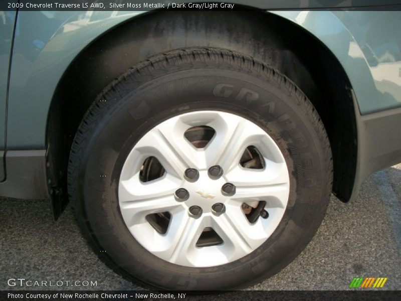 Silver Moss Metallic / Dark Gray/Light Gray 2009 Chevrolet Traverse LS AWD