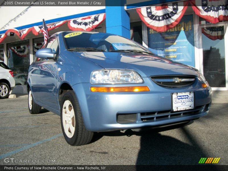 Pastel Blue Metallic / Gray 2005 Chevrolet Aveo LS Sedan