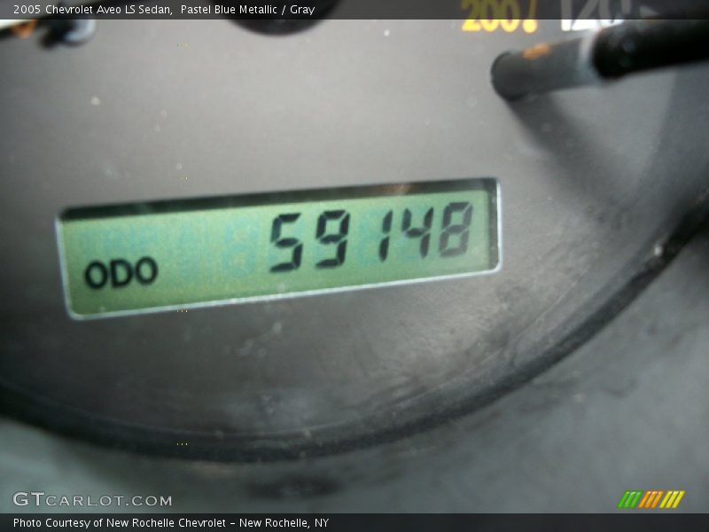 Pastel Blue Metallic / Gray 2005 Chevrolet Aveo LS Sedan