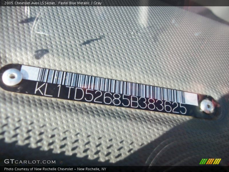 Pastel Blue Metallic / Gray 2005 Chevrolet Aveo LS Sedan