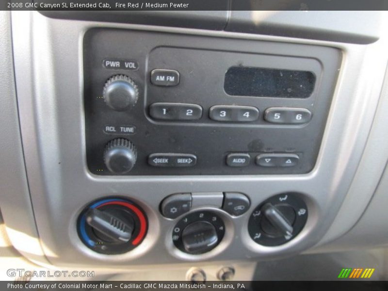 Controls of 2008 Canyon SL Extended Cab