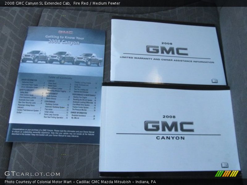 Books/Manuals of 2008 Canyon SL Extended Cab