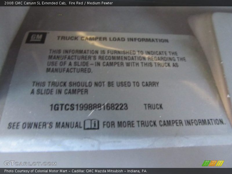 Fire Red / Medium Pewter 2008 GMC Canyon SL Extended Cab
