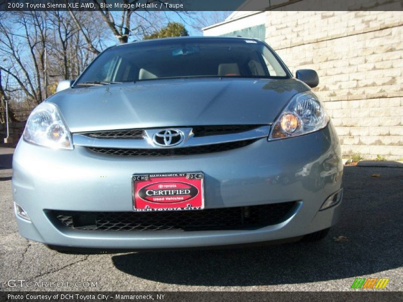 Blue Mirage Metallic / Taupe 2009 Toyota Sienna XLE AWD