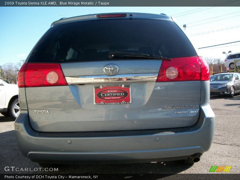Blue Mirage Metallic / Taupe 2009 Toyota Sienna XLE AWD