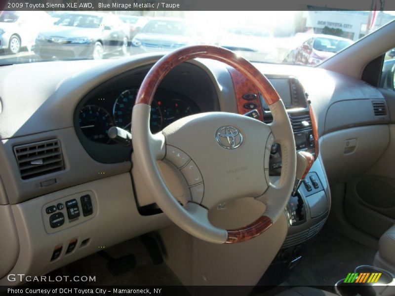 Blue Mirage Metallic / Taupe 2009 Toyota Sienna XLE AWD