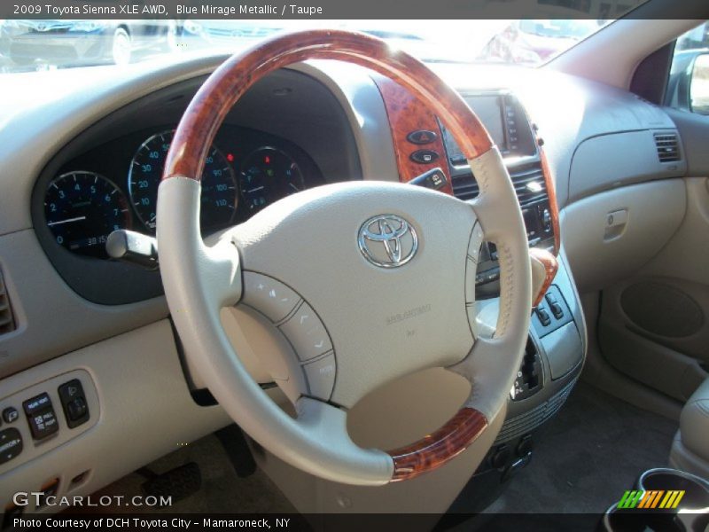 Blue Mirage Metallic / Taupe 2009 Toyota Sienna XLE AWD