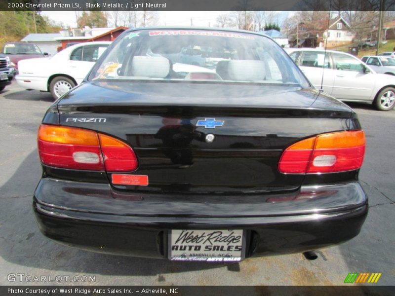 Black Metallic / Light Neutral 2000 Chevrolet Prizm LSi