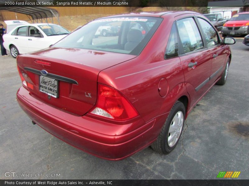 Sangria Red Metallic / Medium Graphite 2000 Ford Focus LX Sedan