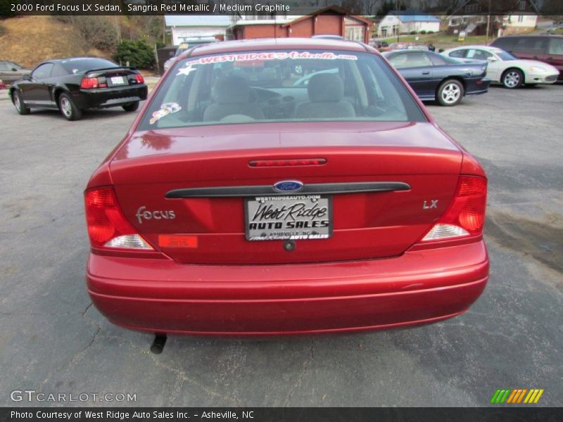 Sangria Red Metallic / Medium Graphite 2000 Ford Focus LX Sedan