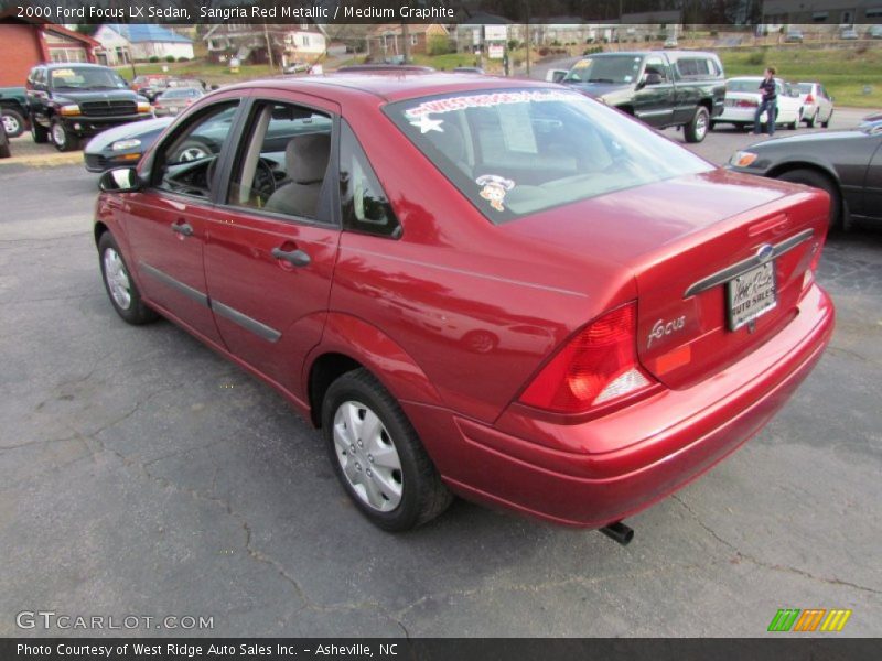 Sangria Red Metallic / Medium Graphite 2000 Ford Focus LX Sedan