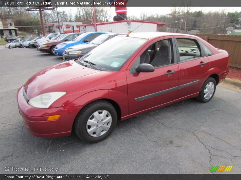 Sangria Red Metallic / Medium Graphite 2000 Ford Focus LX Sedan
