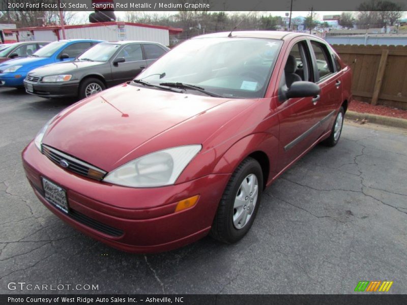 Sangria Red Metallic / Medium Graphite 2000 Ford Focus LX Sedan