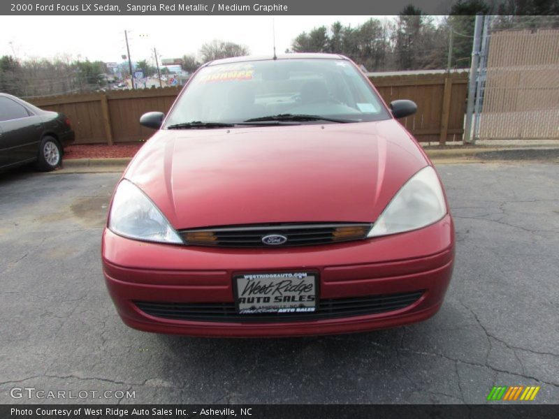 Sangria Red Metallic / Medium Graphite 2000 Ford Focus LX Sedan