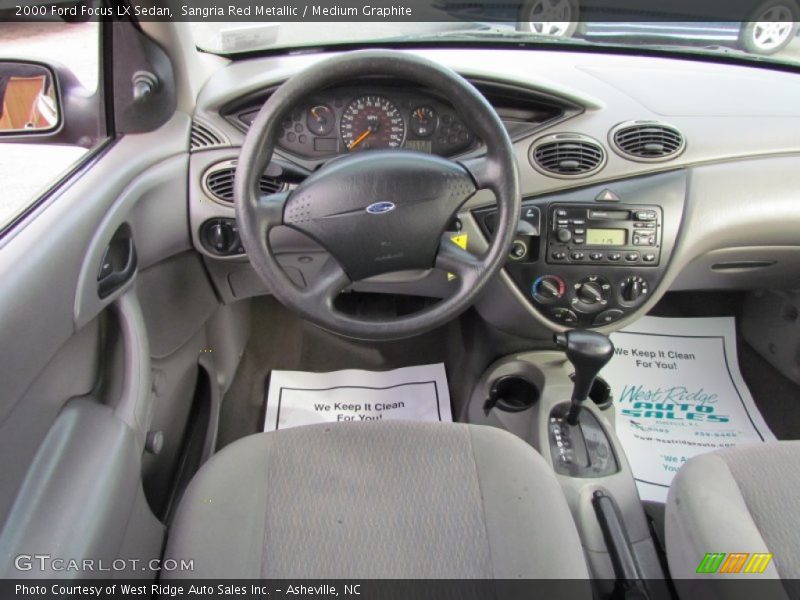 Sangria Red Metallic / Medium Graphite 2000 Ford Focus LX Sedan